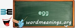WordMeaning blackboard for egg